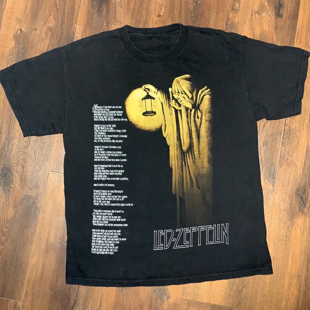 Vintage Led-Zeppelin Lyric Band T-shirt